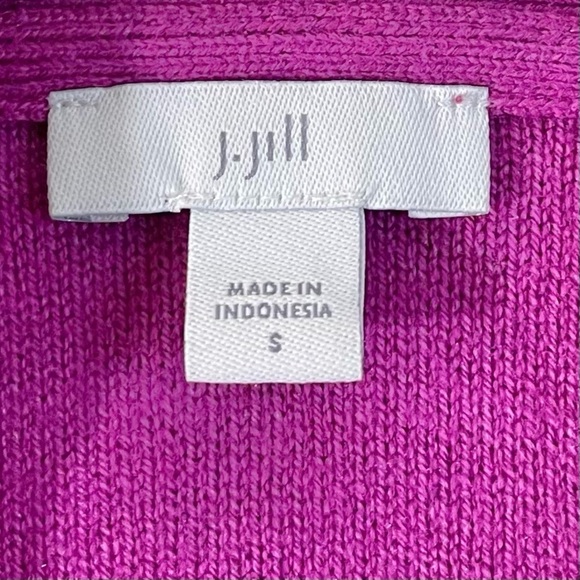 J. Jill Cotton Blend Long Sleeve Button Front Sweater Cardigan Small Pockets - Picture 3 of 10